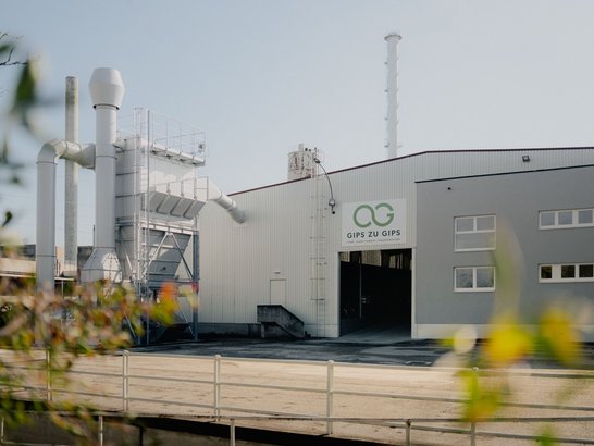 Outdoor area of a recycling plant